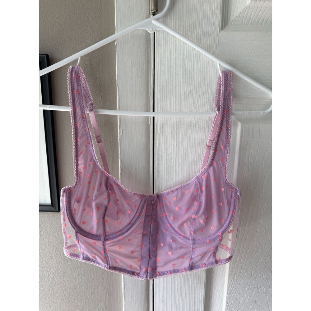 Pink Hearts Bra